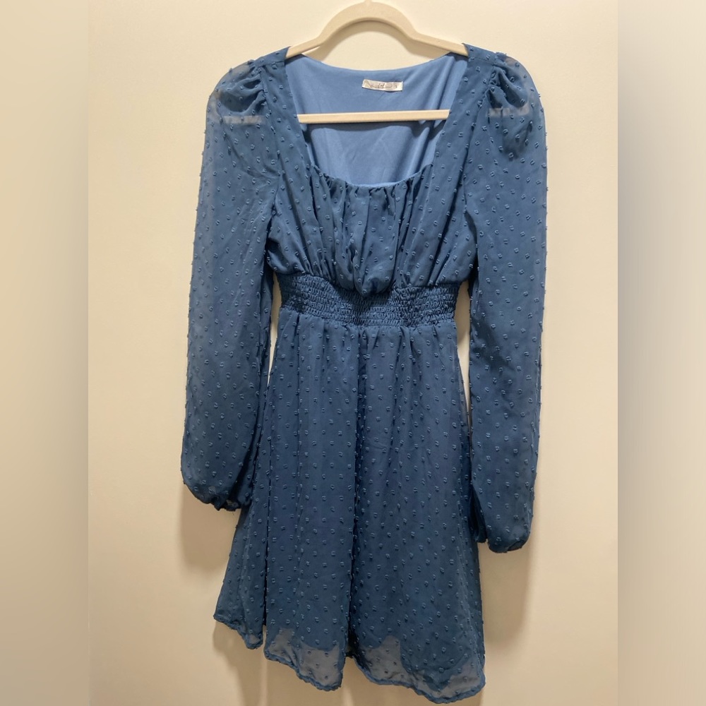 Blue mini dress